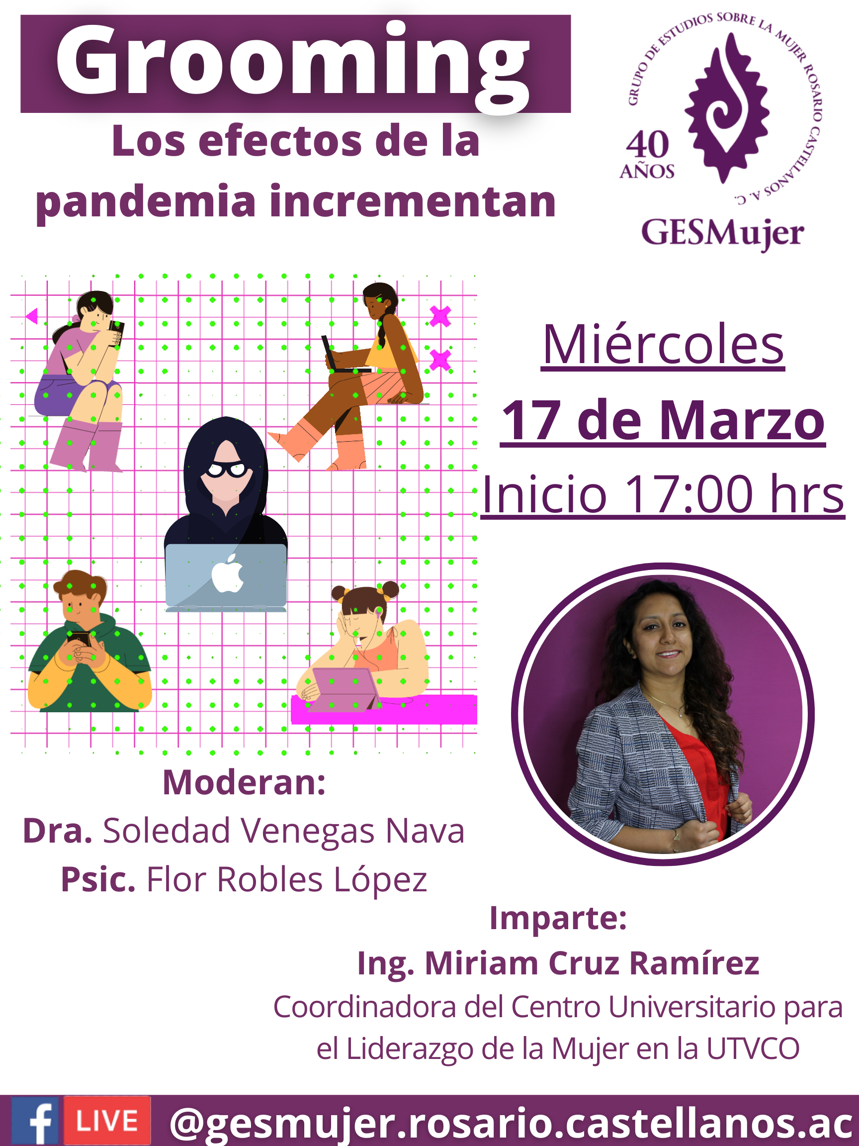 Cartel. Charla sobre el grooming