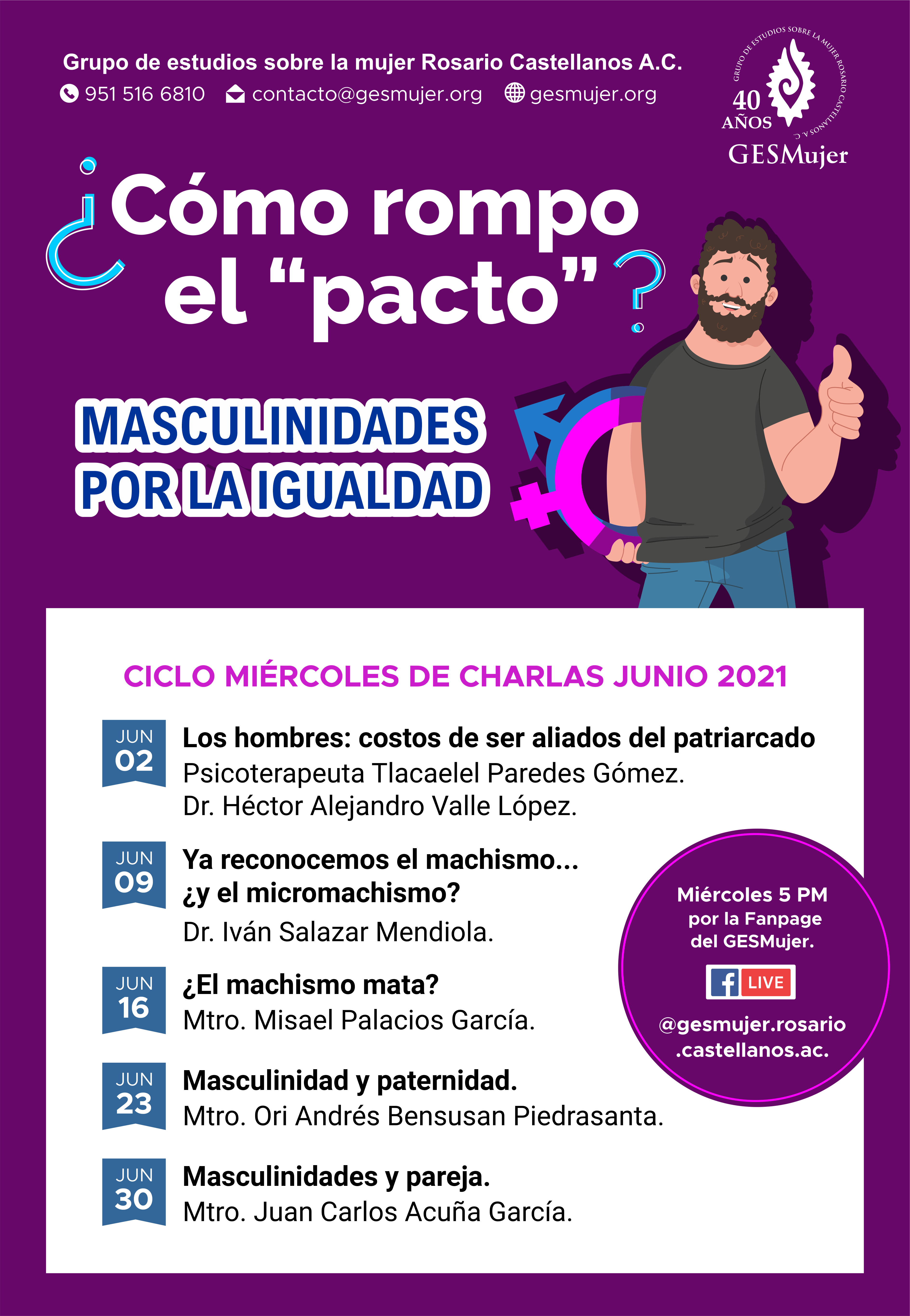 Cartel ciclo de vidoecharlas de junio